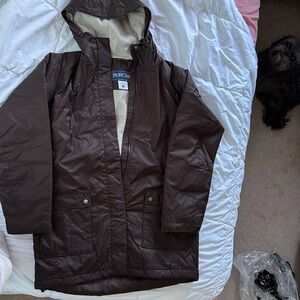 Women/girls brown hooded jacket size small